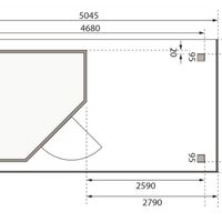 Foto van Karibu 77745 Schwandorf 3 tuinhuis met veranda - geverfd