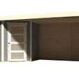 Foto van Karibu Schwandorf 3 tuinhuis met overkapping 280 cm - zij en achterwand - terragrijs (77745)