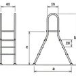 Foto van A-frame trap met platform 4/4 treden - AISI 304