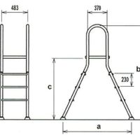 Foto van Flexinox A-frame trap met platform 4/4 treden - AISI 304