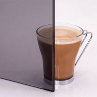 Foto van Hot Orange Stoombad deur Au Premium - helder grijs glas