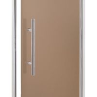 Foto der Hot Orange Dampfbadtür AU Premium 80x190 cm matt bronze
