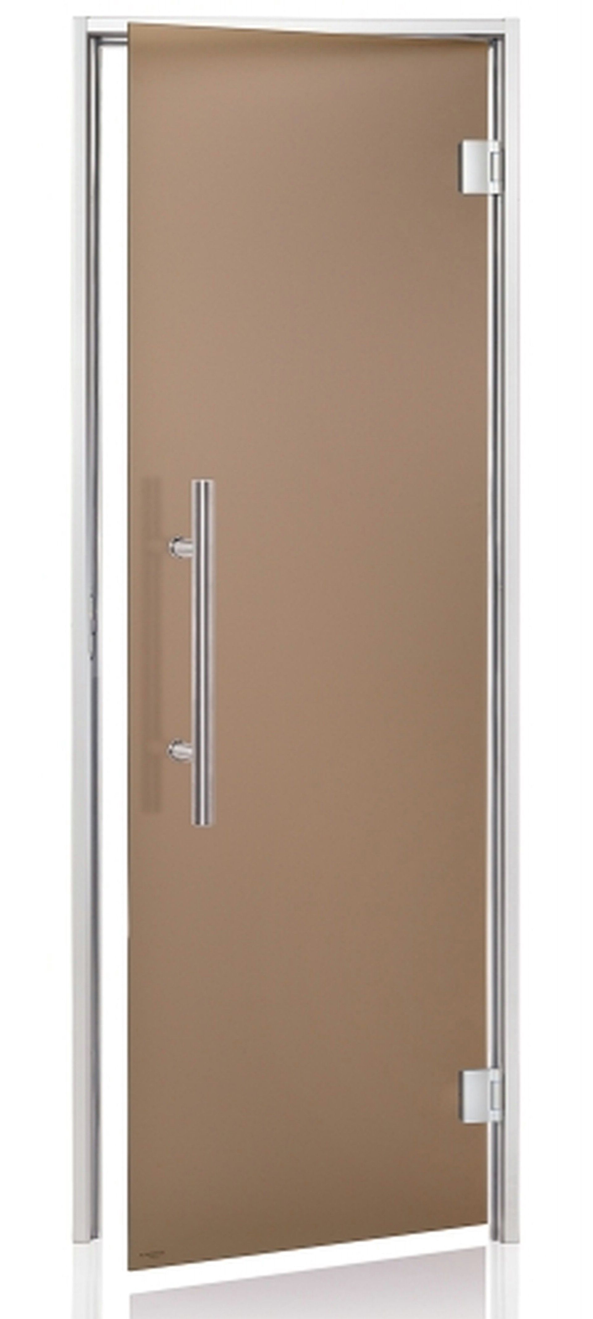 Foto der Hot Orange Dampfbadtür AU Premium 90x190 cm matt bronze