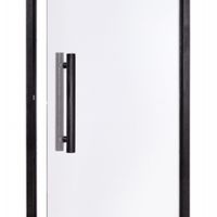 Foto van Hot Orange Saunadeur Black - helder blank glas