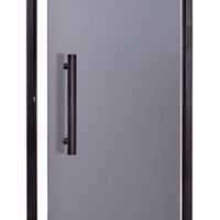 Foto van Hot Orange Saunadeur Black - mat grijs glas
