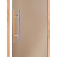 Foto der Hot Orange Saunatür Premium 90x210 cm bronze 8 mm Erle
