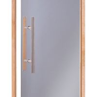 Foto der Hot Orange Saunatür Premium 80x200 cm grau 8 mm Erle