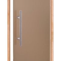 Foto der Hot Orange Saunatür Premium 70x200 cm matt bronze 8 mm Erle