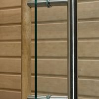 Foto van Hot Orange Saunadeur Premium - mat grijs glas