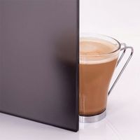 Foto van Hot Orange Saunadeur Premium - mat grijs glas