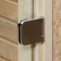 Foto van Hot Orange Saunadeur Premium - mat grijs glas