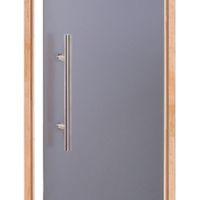 Foto van Hot Orange Saunadeur Premium - mat grijs glas