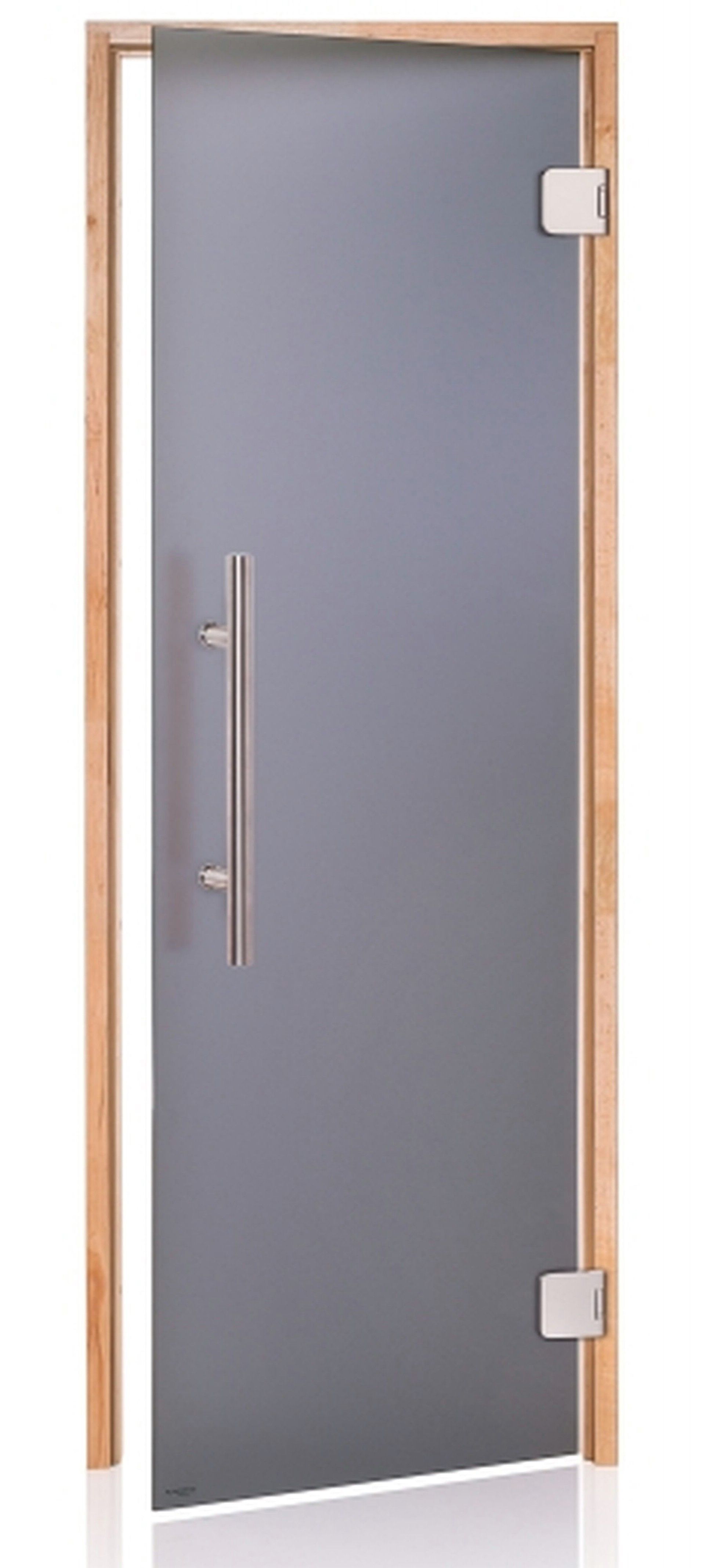 Foto van Hot Orange Saunadeur Premium - mat grijs glas