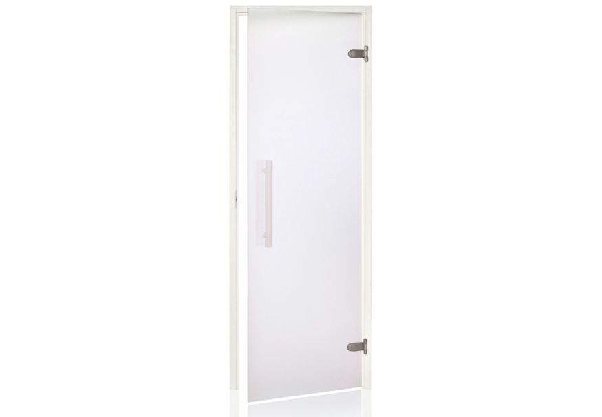 Hot Orange Saunadeur White 90x200 cm, blank 8 mm espen Foto van Hot Orange Saunadeur White 90x200 cm, blank 8 mm espen