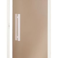 Foto van Hot Orange Saunadeur White - helder brons glas
