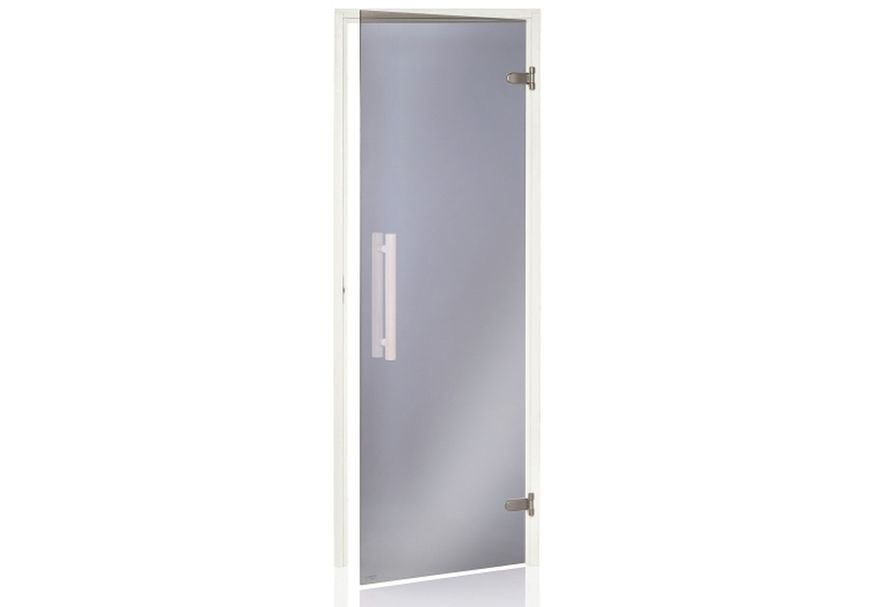 Hot Orange Saunadeur White 70x190 cm, grijs 8 mm espen Foto van Hot Orange Saunadeur White 70x190 cm, grijs 8 mm espen