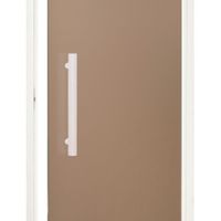 Foto der Hot Orange Saunatür White 80x190 cm matt bronze 8 mm Espe