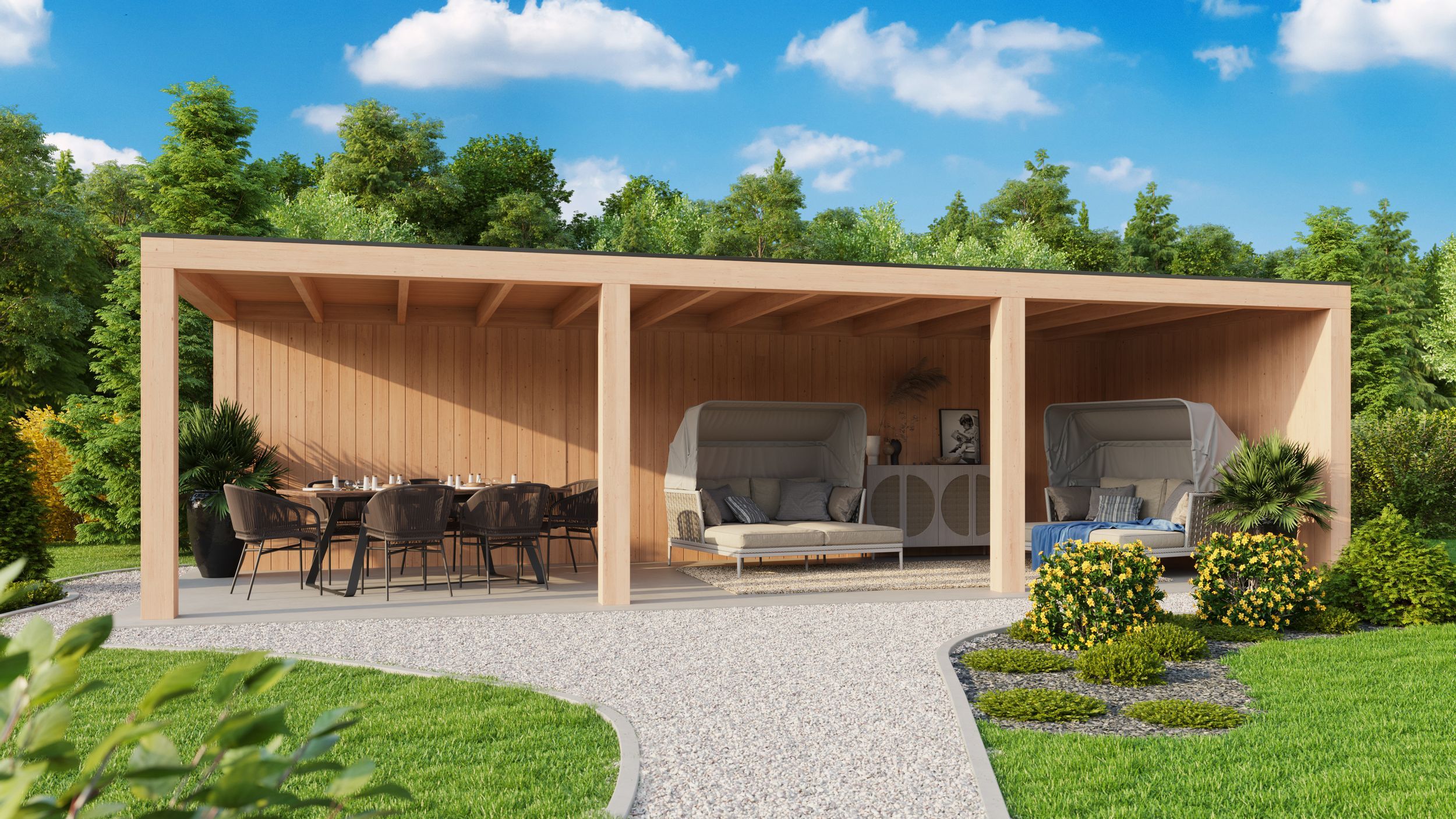 Foto der Kirk and Michaels Douglasien Überdachung Serius