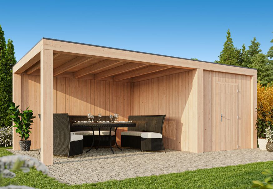 Kirk und Michaels Severus Gartenahus mit Terrasse 500x300 cm Foto von Kirk und Michaels Severus Gartenahus mit Terrasse 500x300 cm