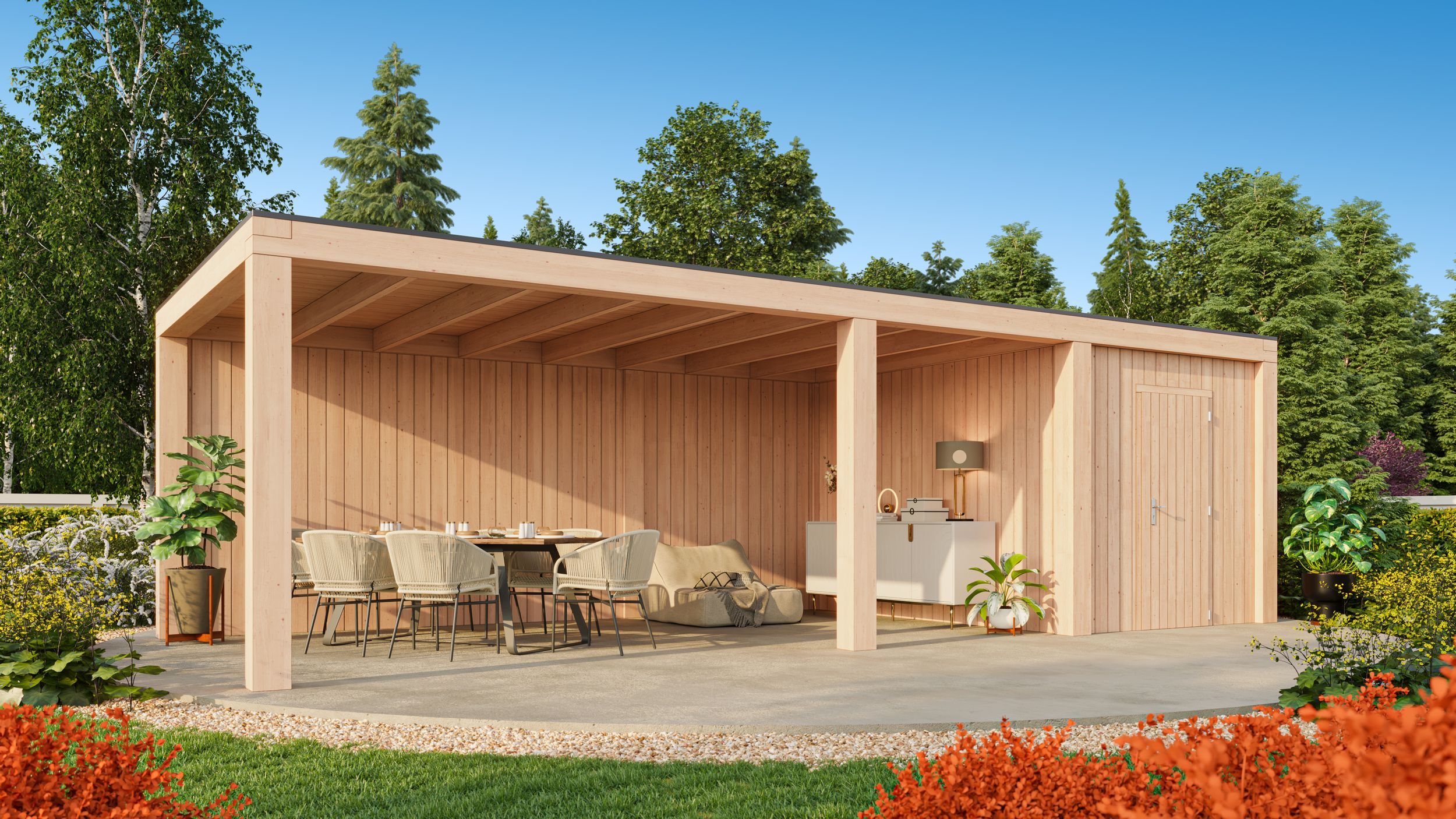 Foto van Kirk and Michaels tuinhuis met overkapping Severus