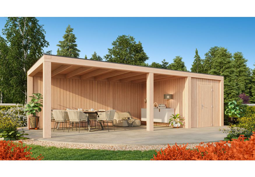 Kirk und Michaels Severus Gartenahus mit Terrasse 900x400 cm Foto von Kirk und Michaels Severus Gartenahus mit Terrasse 900x400 cm