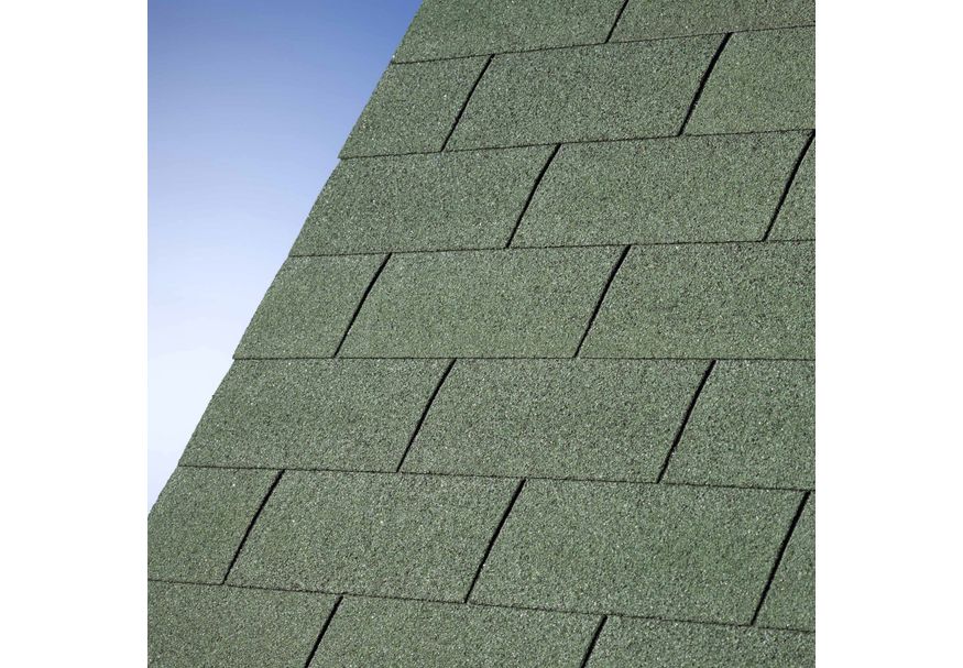 Foto van IKO Shingles 3m² Groen 3-tab Number One