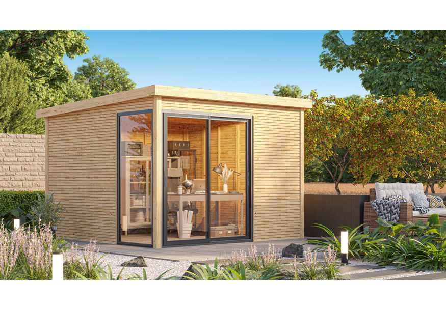 Solid Nimes houten tuinhuis 304x304 cm - hogedruk geïmpregneerd Foto van Solid Nimes houten tuinhuis 304x304 cm - hogedruk geïmpregneerd