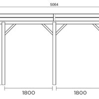 Foto van Solid S7722 Houten Carport - Hogedruk Geïmpregneerd