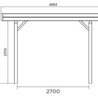 Foto van Solid S7722 Houten Carport - Hogedruk Geïmpregneerd