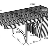 Foto van Solid S7754 Houten Carport