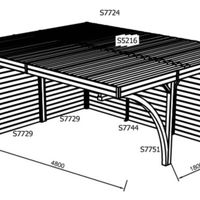 Foto van Solid S7758 Houten Carport