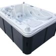 Foto van Royal Blue Spa Turquoise Silver Marble Omkasting Zwart