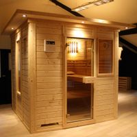 Foto van Azalp Saunaraam massieve sauna Genio 41x76 cm*