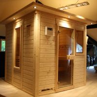 Foto van Azalp Saunaraam massieve sauna Genio 41x76 cm*
