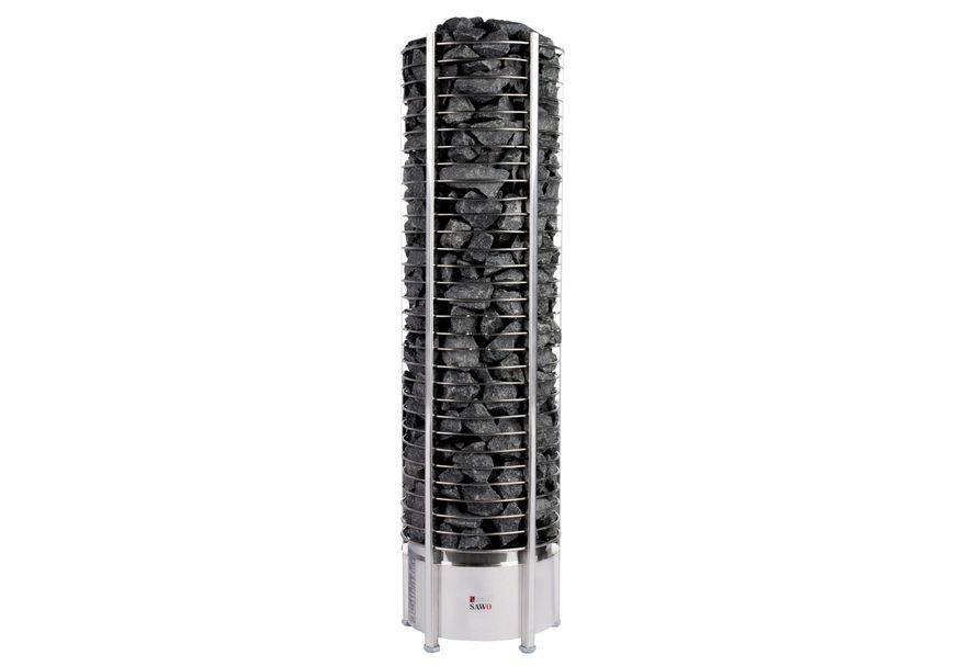 Sawo saunakachel Tower Round - 10,5 kW - ext. (TH6-105NS-P) Foto van Sawo saunakachel Tower Round - 10,5 kW - ext. (TH6-105NS-P)