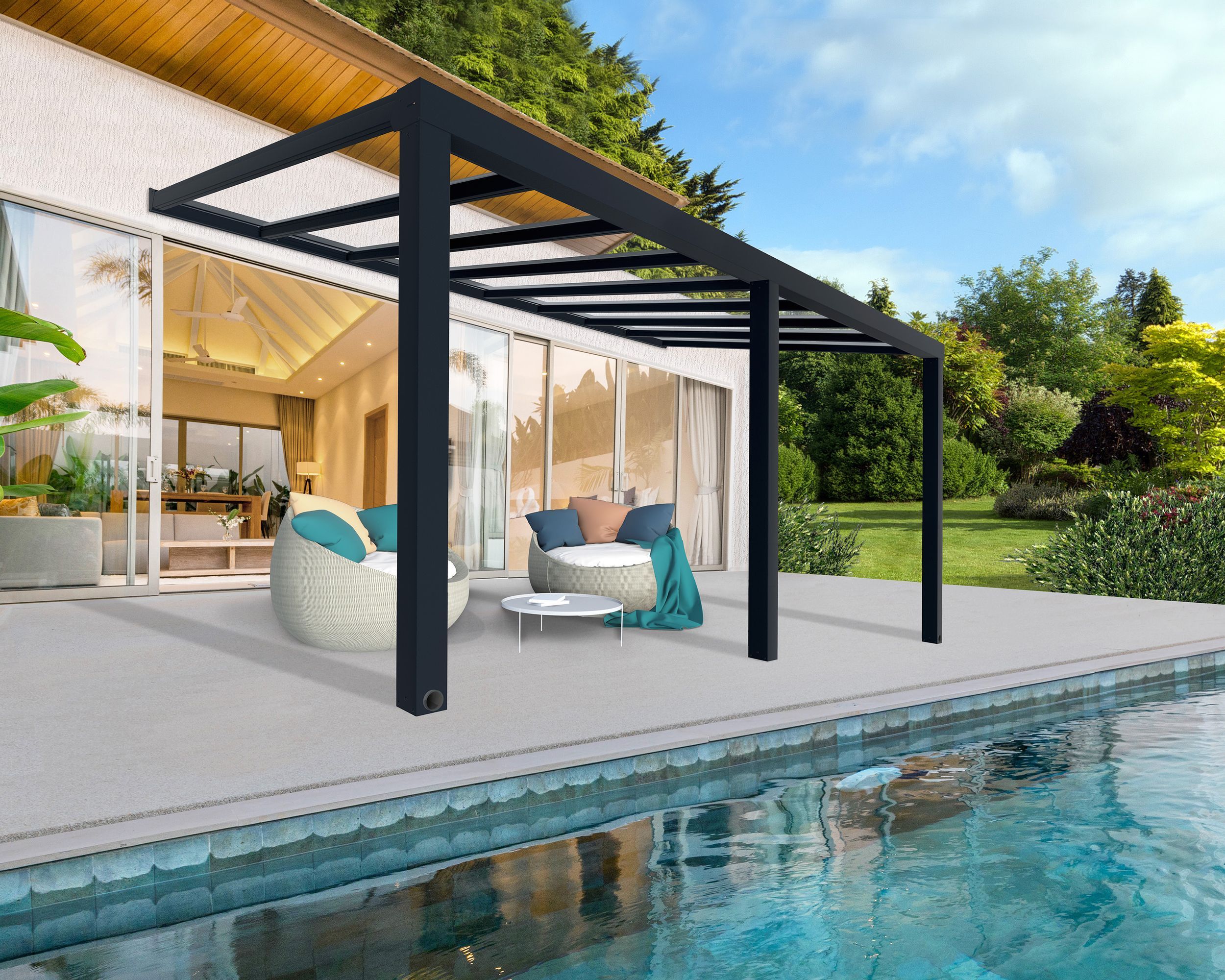 Foto der Palram - Canopia Stockholm Aluminium Überdachung