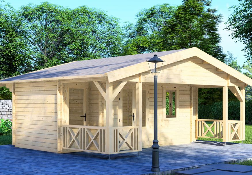 Graed Chalet Surprise 670x570 cm - 68 mm Foto van Graed Chalet Surprise 670x570 cm - 68 mm