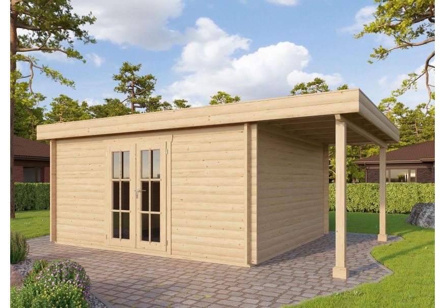 Azalp Blockhaus Sven 550x550 cm Foto von Azalp Blockhaus Sven 550x550 cm