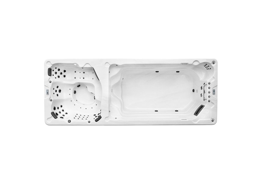 Royal Blue Swim Spa Bali Silver Marble Omkasting Grijs Foto van Royal Blue Swim Spa Bali Silver Marble Omkasting Grijs