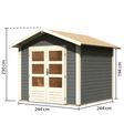 Foto von Karibu Talkau 4 Gartenhaus - Terragrau (83337)