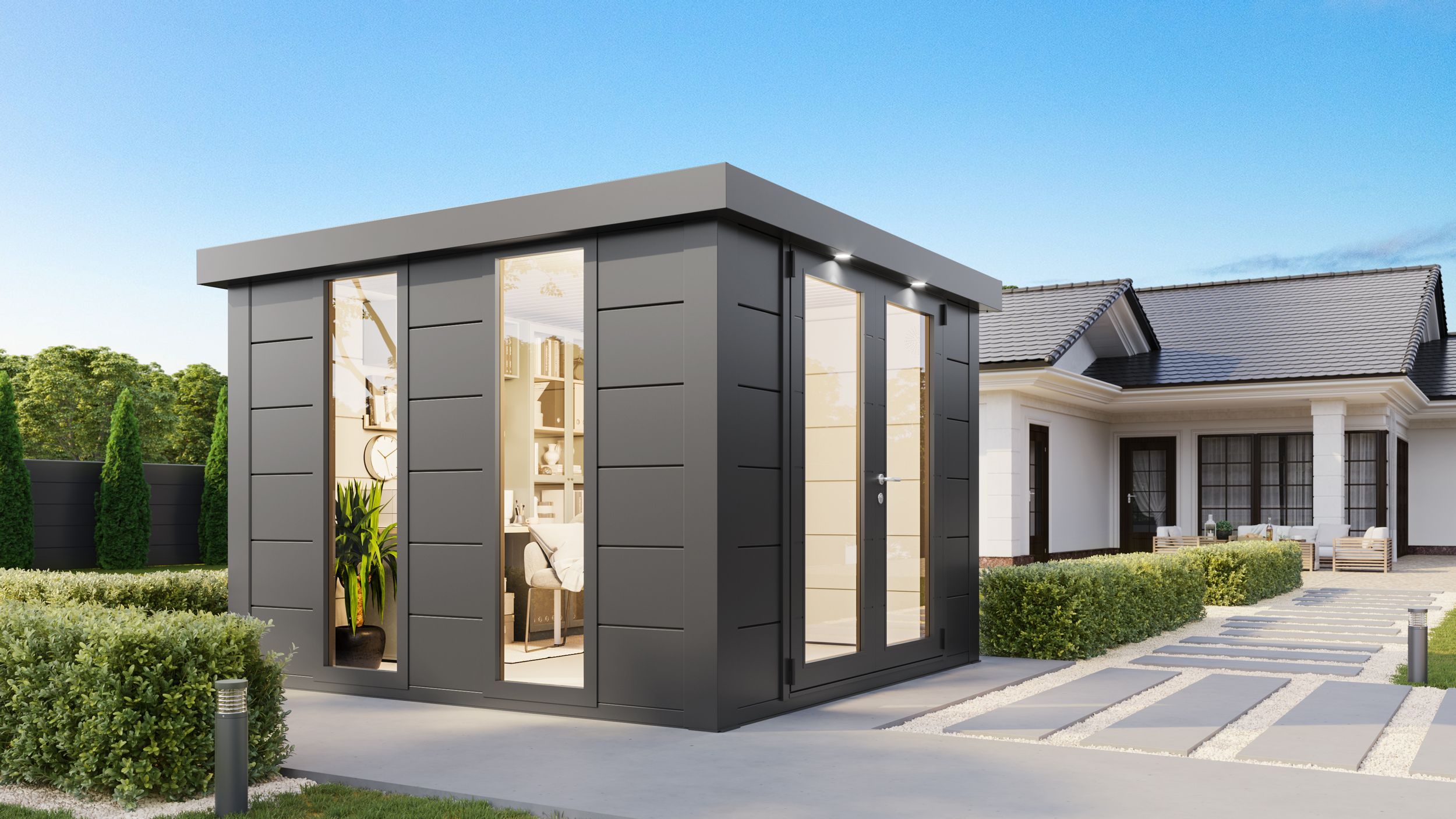 Foto van Telluria Luminato 2424 metalen tuinkantoor