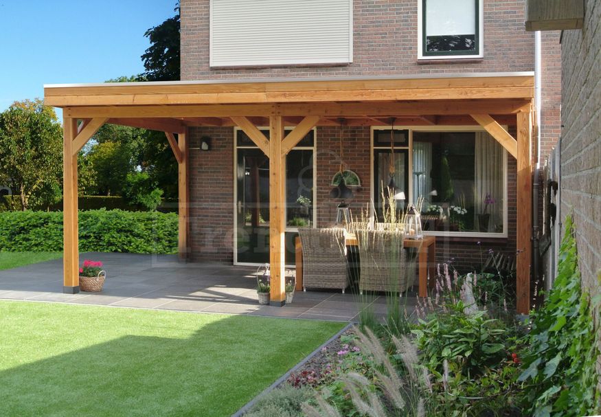 Trendhout aanbouwveranda Ancona links 555x390 cm Foto van Trendhout aanbouwveranda Ancona links 555x390 cm