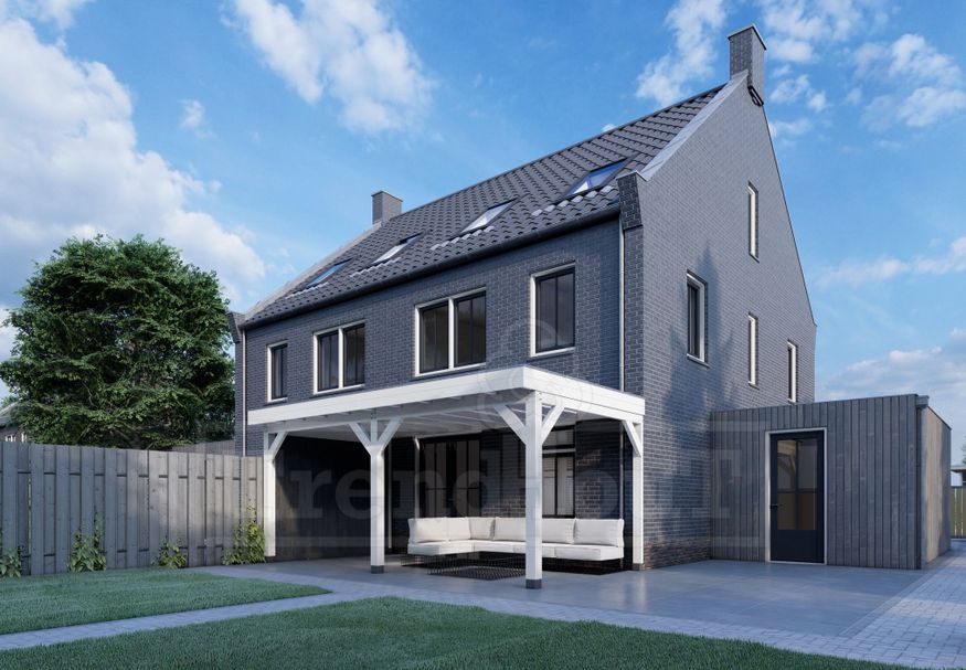 Foto van Trendhout aanbouwveranda Ancona links 480x390 cm