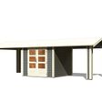 Foto von Karibu 31457 Gartenhaus mit Anbaudach Theres 3 - Terragrau