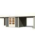 Foto von Karibu 31461 Gartenhaus mit Anbaudach Theres 7 - Terragrau