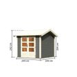 Foto von Karibu Theres 3 Gartenhaus - terragrau (31443)