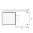 Foto von Karibu 31448 Gartenhaus mit Anbaudach Theres 3