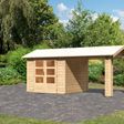 Foto von Karibu 31448 Gartenhaus mit Anbaudach Theres 3