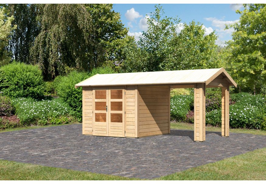 Karibu 31454 Gartenhaus mit Anbaudach Theres 7 Foto von Karibu 31454 Gartenhaus mit Anbaudach Theres 7