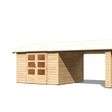 Foto von Karibu 31454 Gartenhaus mit Anbaudach Theres 7